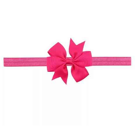 Дитяча пов'язка малинова - на гумці, окружність від 30см до 48см, бант 9см Київ