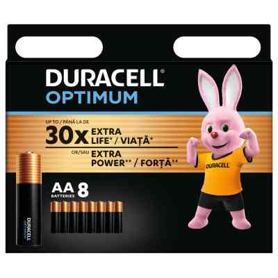 Батарейка Duracell Optimum AA лужні 8 шт. в упаковці (5014726 / 5015601) Вінниця