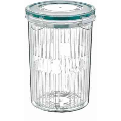 Пищевой контейнер Irak Plastik Fresh круглий 1,5 л з друшляком прозорий (5376) Винница