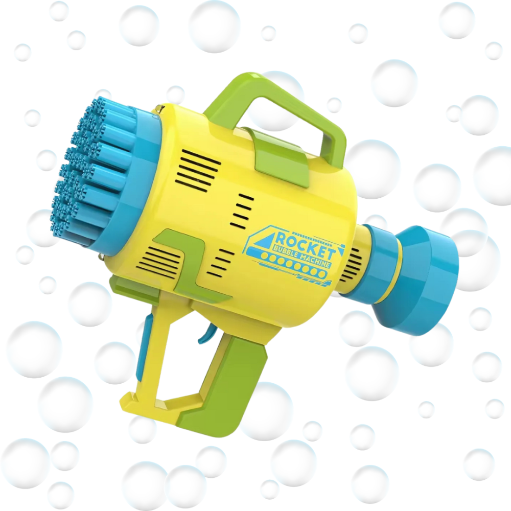 Генератор мыльных пузырей, пистолет на аккумуляторе для мыльных пузырей, мыльные пузыри для детей, желтый Каменец-Подольский - изображение 4