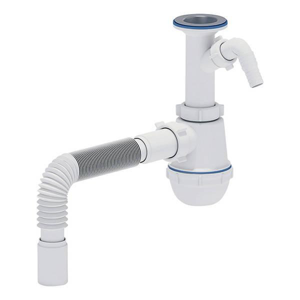 Сифон для мийки з відводом для пральної машини Аніпласт А2015 Харків - фото 1