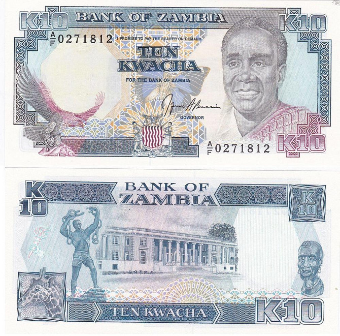 Zambia Замбія 10 Kwacha 1991 Pick 31b UNC Полтава - фото 1