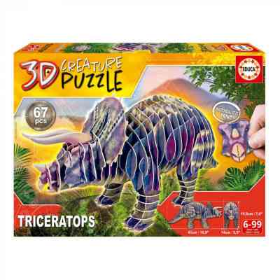 Пазл Educa 3D Трицератопс 67 елементів (6337223) Вінниця