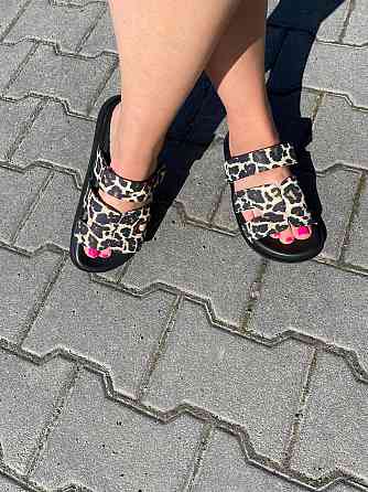 SEE SEVEN Жіночі шльопанці, натуральна шкіра, на низькому ходу леопардові SEE SEVEN 1662 р. 38 Коломия
