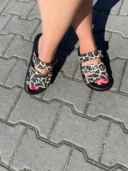 SEE SEVEN Жіночі шльопанці, натуральна шкіра, на низькому ходу леопардові SEE SEVEN 1662 р. 38 Коломия - фото 4