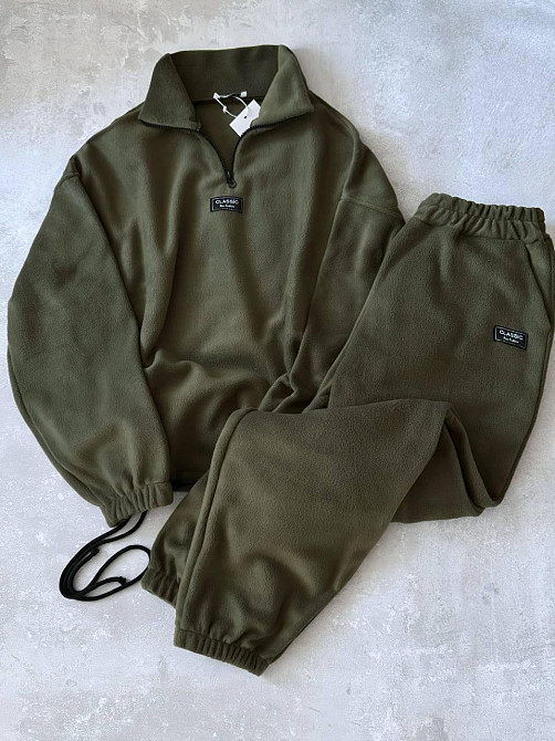 Женский повседневный костюм из плотного флиса полар. Фисташка, 46/48 Одесса - изображение 1