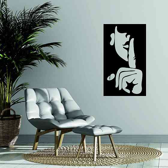 Декоративное настенное Панно «Женщина», Декор на стену 110*65 см, Черный Киев