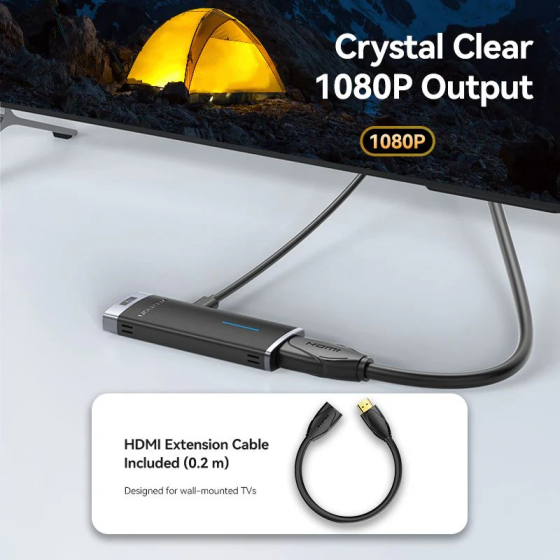 Безпровідний HDMI подовжувач Vention чорний Київ