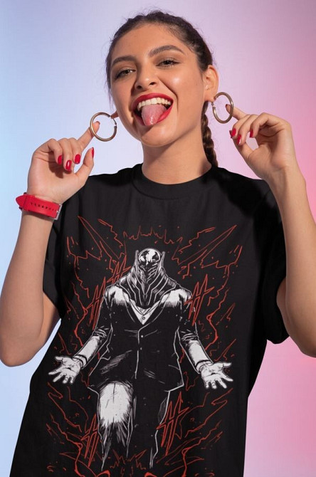 Футболка аниме Моя геройская академия оверсайз (S/M/L) Черний AnimeJ1042 Днепр - изображение 3