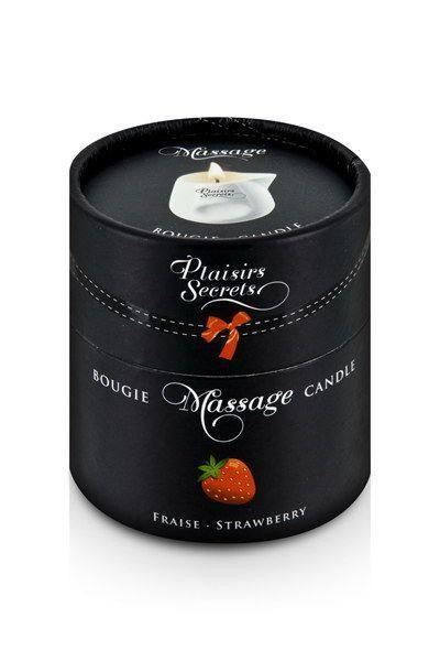 Масажна свічка Plaisirs Secrets Strawberry (80 мл) подарункова упаковка, керамічний посуд Sex Aura Київ - фото 3