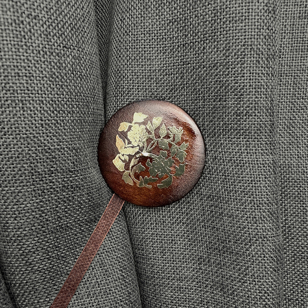 Магниты для штор и гардин Карпаты набор 2 шт Венге с золотистым (81-261) Киев - изображение 3