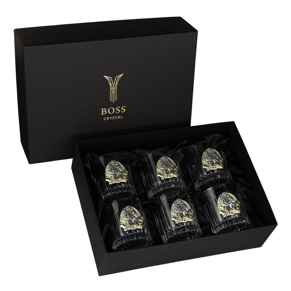 Набор бокалов для виски “Лидер” Boss Crystal, 6 бокалов (Левы) Винница - изображение 1