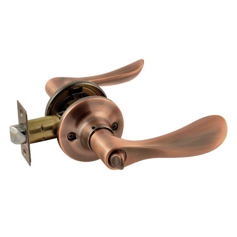 Ручка дверна з засувкою на круглій розетці APECS 891-03 без ключа (хром) Харків - фото 1