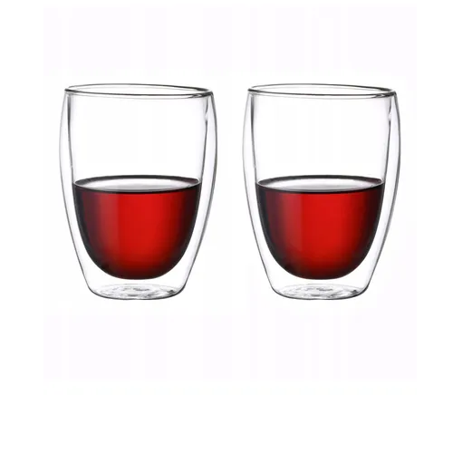 Набір склянок 2шт 350мл з подвійними стінками скло 9008 KAMILLE Житомир - изображение 7