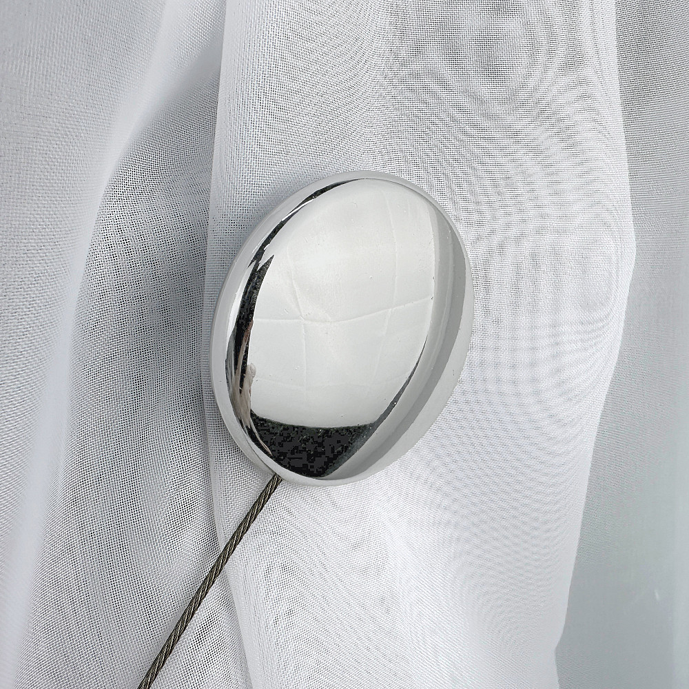 Магниты для штор и гардин Круг 2 шт Серебристый (81-295) Киев - изображение 2