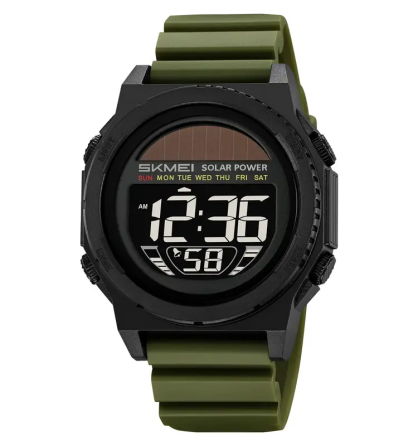 Годинник чоловічий наручний на сонячній батареї Skmei 2358 solar (Зелений із чорним) Вінниця