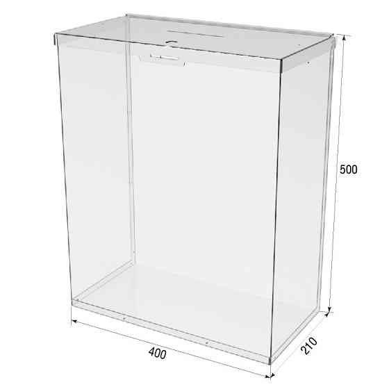 Ящик EKOSTAR с замком для пожертвований и сбора денег 400x210x500. Объем 42 литра Киев