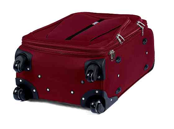 Чемодан тканевый WINGS 1706 большой 75 см 4 колеса бордовый Киев