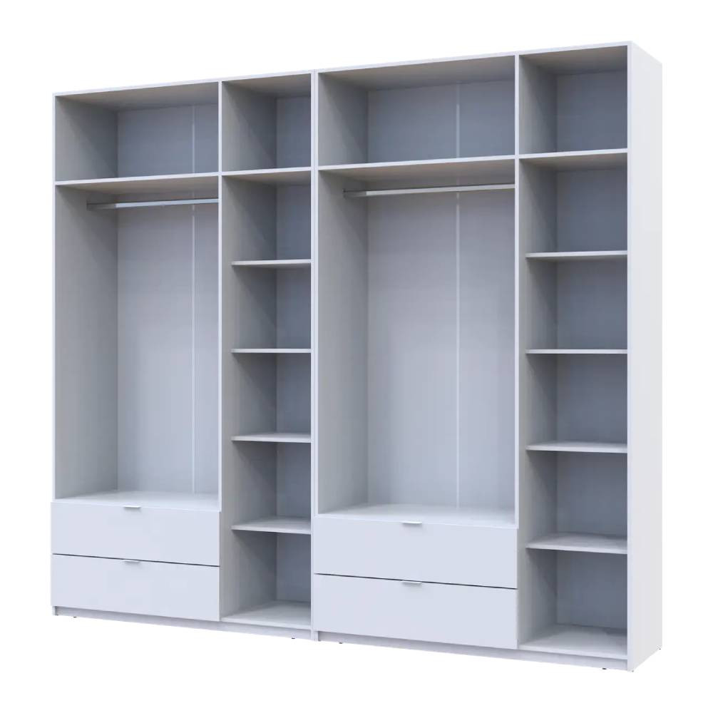 Шафа для одягу Doros Лукас Біла 3+3 ДСП 270х50х240 DRS-011685 (42005114) Львів - фото 4