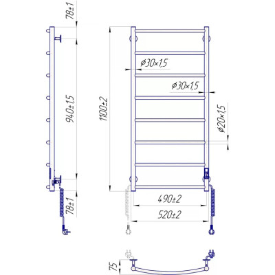 Сушарка для рушників MARIO Класік НР-І (2.3.0117.10.P) Вінниця - фото 4