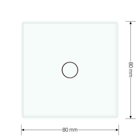 Розумний сенсорний ЕС вимикач 1 сенсор Livolo білий скло (VL-M7FC1Z2-2WP) Коломия