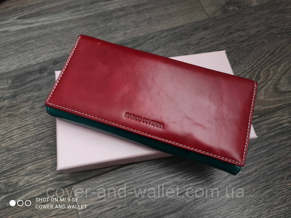 Класичний жіночий гаманець червоного кольору на магнітній фіксації Marco Coverna 2-6061 Київ - фото 1