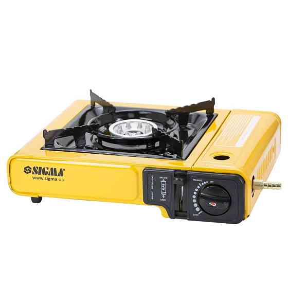 Плита газовая одноконфорочная с пьезоподжигом и адаптером (кейс) SIGMA (2903431) Ровно