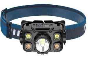 Налобний ліхтар Rablex RB959, жовтий+білий+червоний, 1хT6+4хCOB, Сенсор, акум, Type-C Дніпро