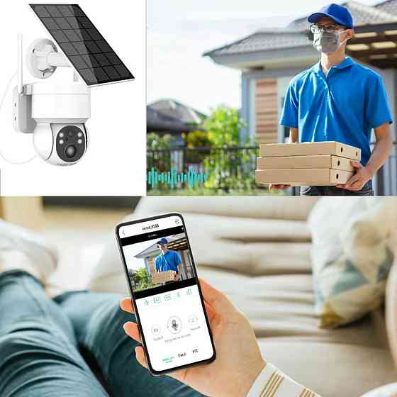 Уличная WIFI камера видеонаблюдения 6Мп с солнечной панелью,TQ1 SBR Киев