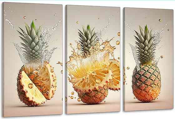 Модульная картина в гостиную / спальню  Ананас     ART-129_3A 70х130 см Киев