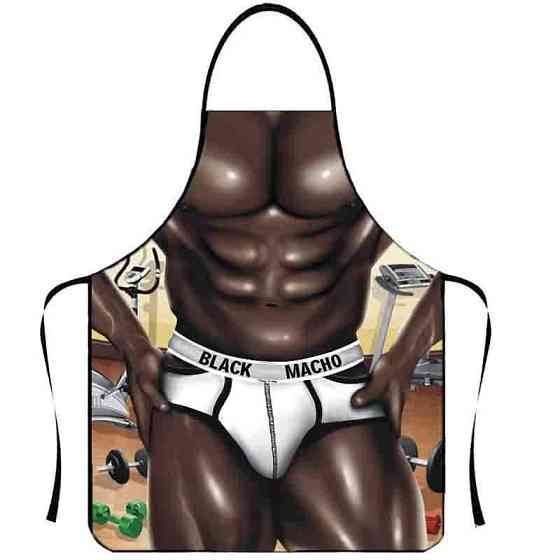 Фартук с приколом для мужчин с голым торсом Мачо 73 на 57 см разноцветный Киев