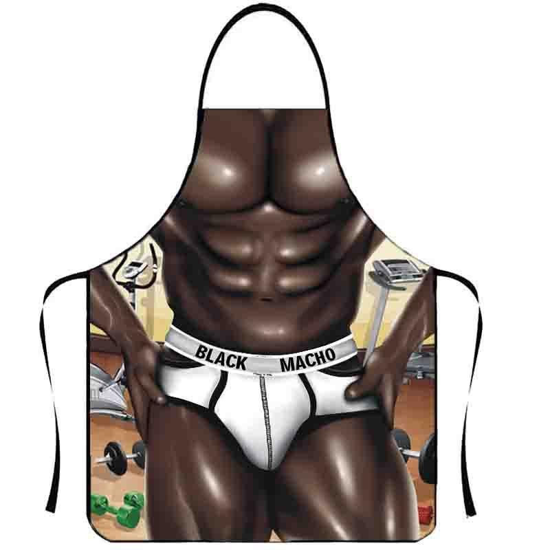 Фартук с приколом для мужчин с голым торсом Мачо 73 на 57 см разноцветный Киев - изображение 3