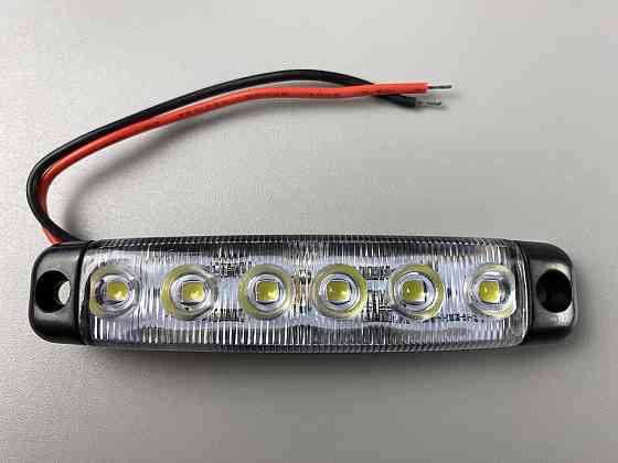 Ліхтар LED габаритний світлодіодний 24V IP67 6 led діодів SMD білий , оптична лінза + кріплення для авто Мукачево