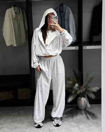 Жіночий стильний повсякденний велюровий костюм Меланж Одеса