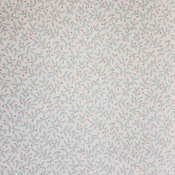 Шпалери вінілові на флізелін 0.53х10.05 м Rasch Textil Petite Fleur 5 гілки маленькі блакитні квіти на білому Київ