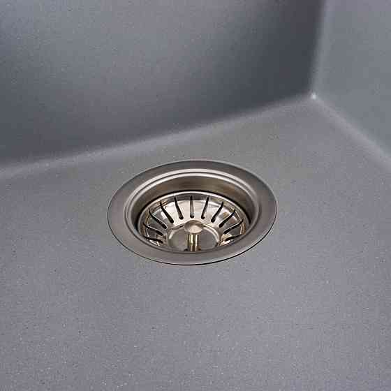 VALESO Гранітна мийка для кухні VALESO ROXY 3744 матова Сірий металік Киев