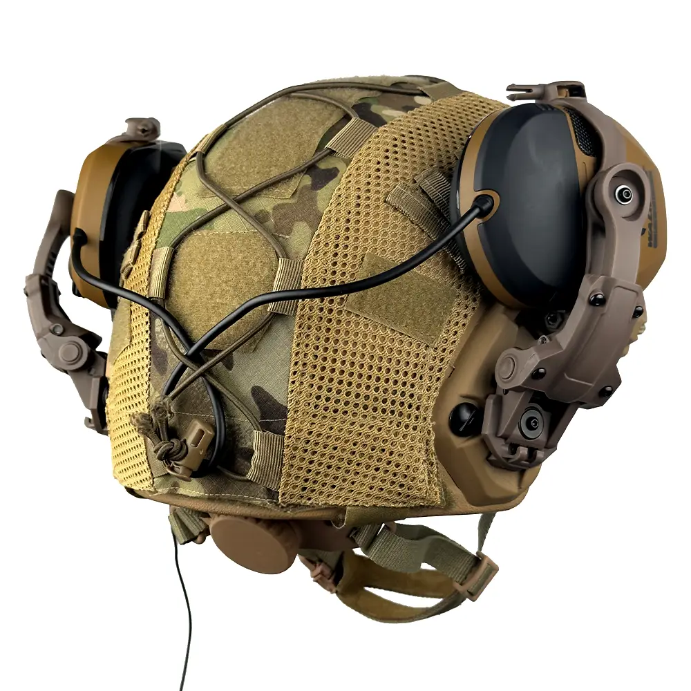 Комплект шолом Fast Helmet NIJ IIIA + навушники Walkers Razor Slim з чебурашкою + кавер Мультикам XL Вінниця - фото 5