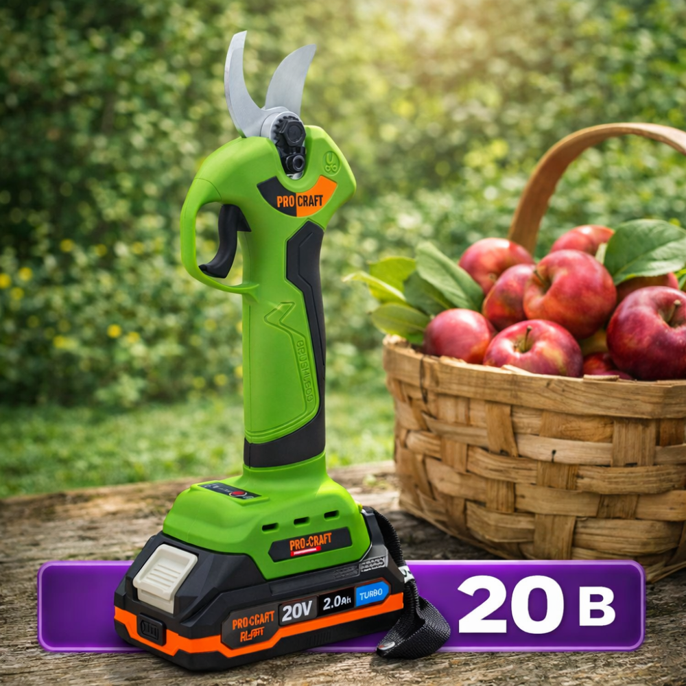 Секатор акумуляторний із 1 АКБ Procraft 28Li ,Бездротовий електричний секатор в кейсі,Ножиці садові акумуляторні безщіткові Львів - фото 1