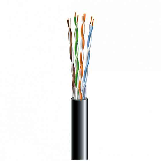 Кабель звита пара ЗЗКМ UTP кат.5e, 4х2х0.51 бухта 305 м (мідь, зовнішній) (7091003) Київ