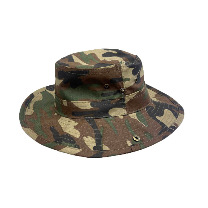 Панамка тактична військова з широкими полями, панама літня бавовняна для військових та армії ЗСУ Камуфляж Кам'янець-Подільський - фото 1