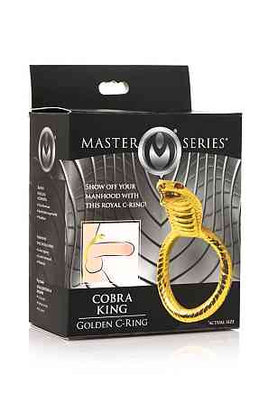 Ерекційне кільце з головою кобри Master Series: Cobra King Golden Cock Ring Sex Aura Київ