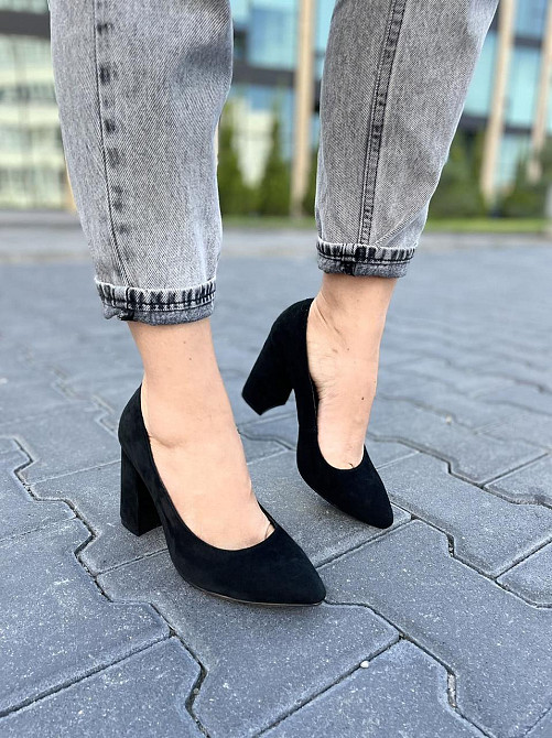 SANTINI Туфлі жіночі SANTINI чорні натуральна замша каблук 10 см 38р.39р.40р. (953571-21) Коломия - фото 9