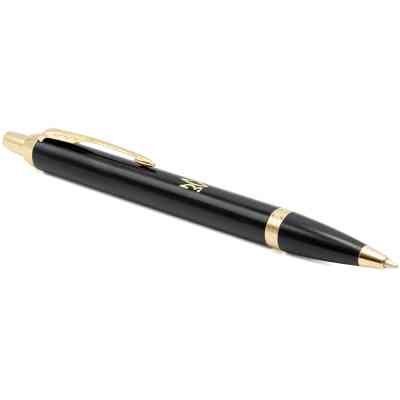 Ручка шариковая Parker IM 17 UKRAINE Black GT BP Трезубец ЗСУ (22032_T039y) Винница