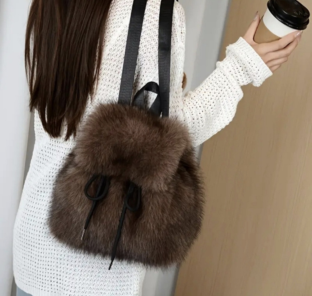 Рюкзак зі штучного хутра Коричневий Смела - изображение 1