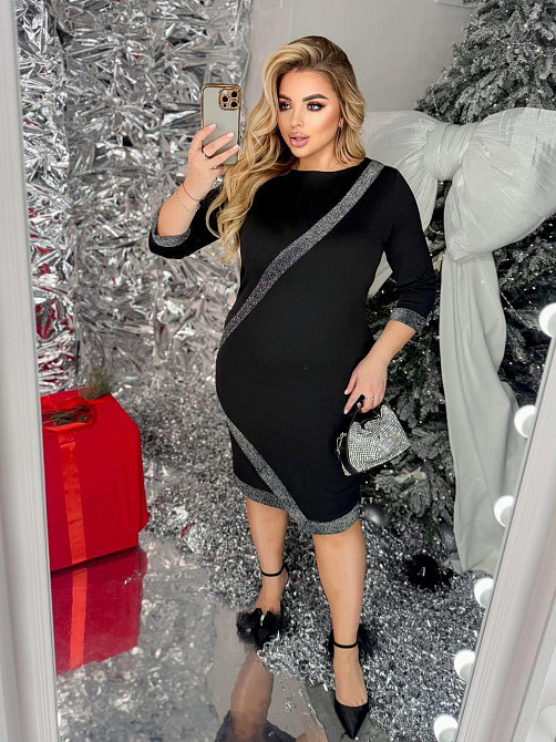 Жіноча стильна вечірня сукня з блискучою обробкою Одеса - фото 5