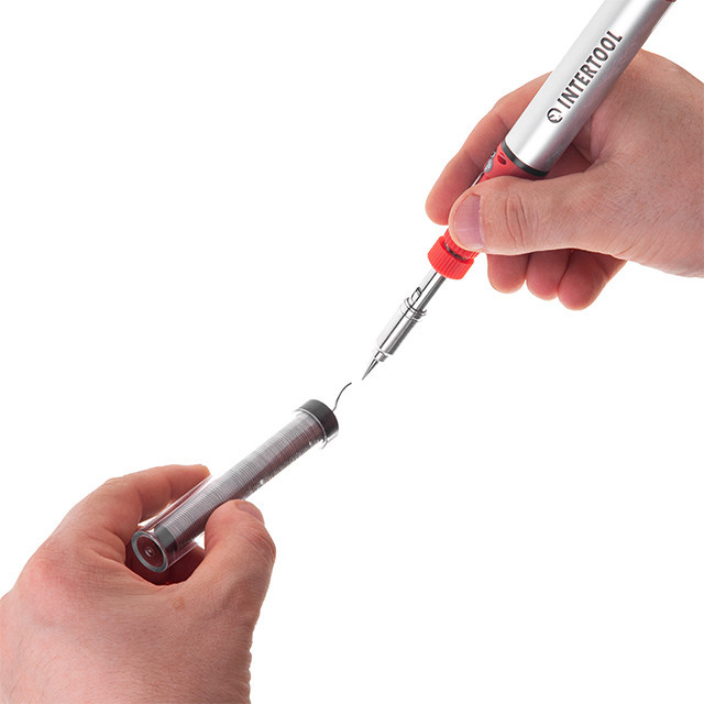 Пальник газовий INTERTOOL GB-0005, 12 мл, комплект аксесуарів 7 од. пальник для мікропайки Львів - фото 4