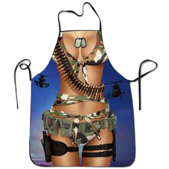 Стильний жіночий фартух на кухню 75 на 55 см різнобарвний Київ