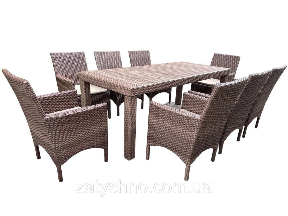 Ротангові меблі вуличні коричневі плетені Київ - фото 1