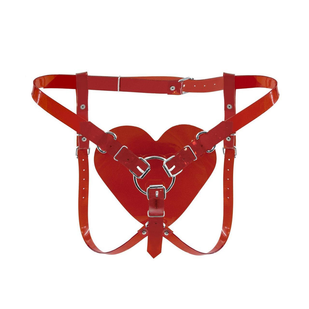 Трусики Серце для страпону Feral Feelings - Hearts Strap-on Belt Red Sex Aura Київ - фото 1