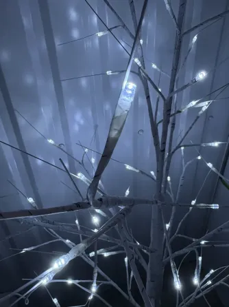 Гирлянда-дерево 1,5м 100 LED ламп белый свет для праздничного декора, TREE-1-5-W Одесса